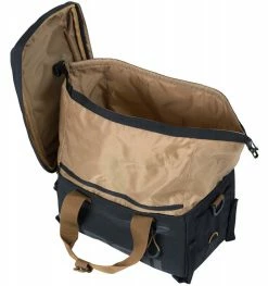 Basil Miles Trunkbag Schwarz-braun Gepäckträgertasche -Deuter Speichern Basil Miles Trunkbag innen offen