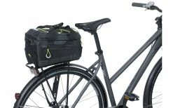 Basil Miles Trunkbag MIK Schwarz-neongrün Gepäckträgertasche Fahrradtasche -Deuter Speichern Basil Miles black Fahrrad 1