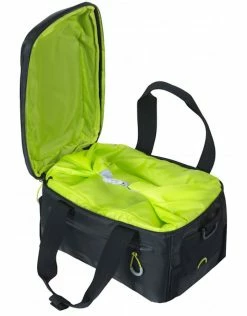 Basil Miles Trunkbag MIK Schwarz-neongrün Gepäckträgertasche Fahrradtasche -Deuter Speichern Basil Miles trunkbag MIK innen