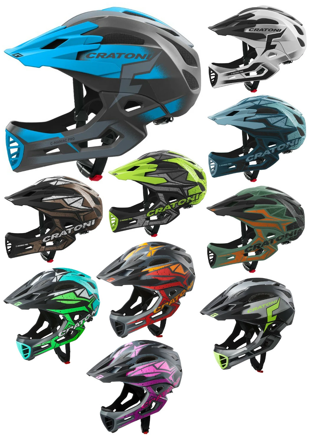 Cratoni C-Maniac Pro Fullfacehelm Downhill Freeride Kinnbügel Visier 1 Cratoni C-Maniac Pro Fullfacehelm Downhill Freeride Kinnbügel Visier