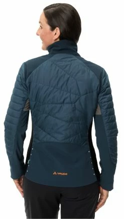 Vaude Damenjacke Minaki III Thermojacke Fahrradjacke -Deuter Speichern WO Minaki III dark sea hinten anwendung